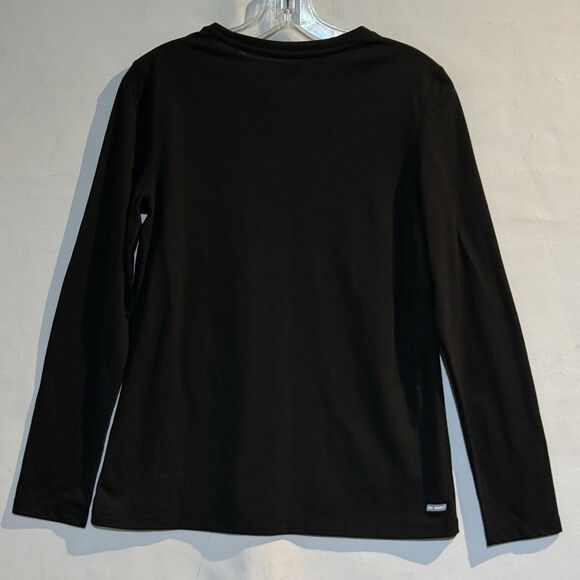 Danskin Women’s M (8-10) Long Sleeve Black Pullover Semi Fitted Athletic Top - Picture 2 of 12